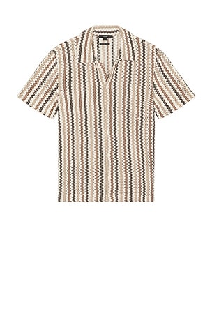 Beach Stripe Short Sleeve Shirt Vince