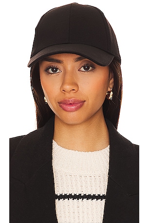 Cashmere Baseball Cap With Leather Trim Vince