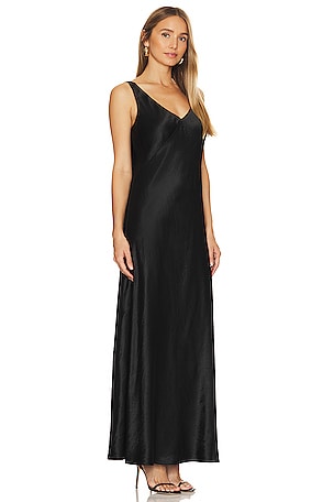 Vince V-neck Maxi Slip Dress in Black