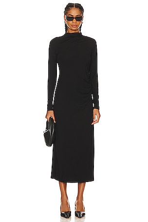 Turtle Neck Rouched Dress Vince