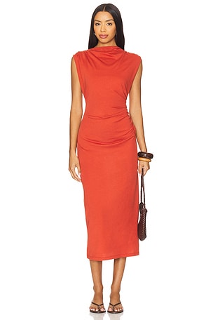 Cowl Neck Muscle Tee Dress Vince