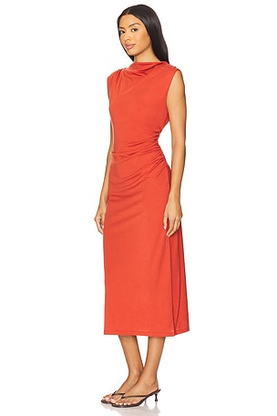 Vince Cowl Neck Muscle Tee Dress in Brick. Size XS. Also