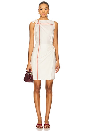Handkerchief Stripe Wrap Dress Vince