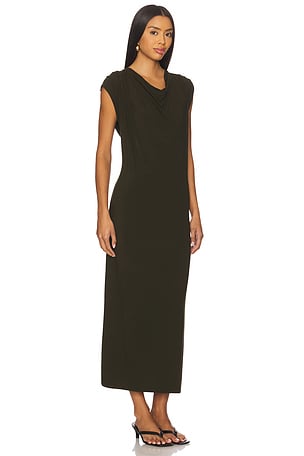 Vince Draped Cowl Neck Dress in Army