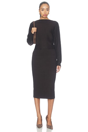 Cozy Off Shoulder Midi Dress Vince
