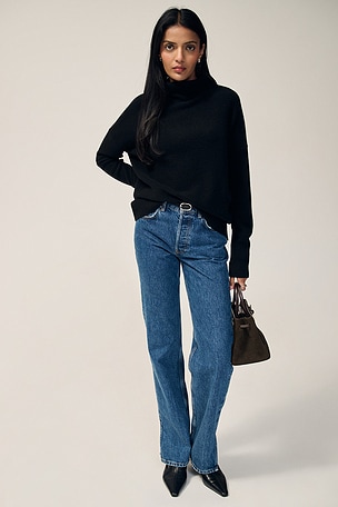 Boiled Funnel Neck Pullover Vince