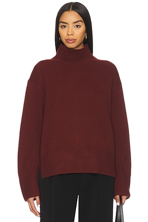 Turtle Neck Side Slit Sweater Vince