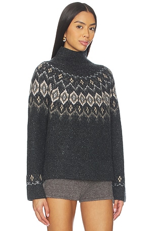 Vence PULL FAIR ISLE DONEGAL EN CACHEMIRE en Gris