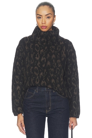 Oversized Turtleneck Jacquard Sweater Vince