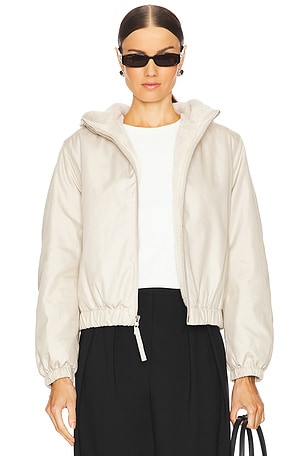 Faux Fur Lined Bomber Jacket Vince