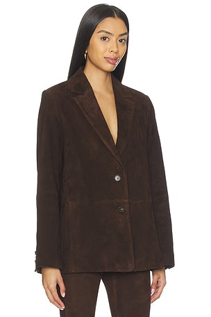 Vence BLAZER EN DAIM en Marron