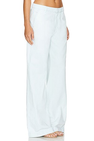 Vince Washed Wide Leg Trouser in Baby Blue