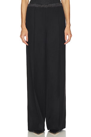 Mid Rise Satin Combo Pull On Pant Vince
