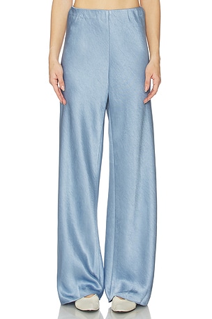 High Waist Fluid Satin Bias Pant Vince