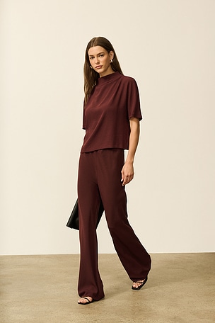Colette High Waist Crepe Bias Pant Vince