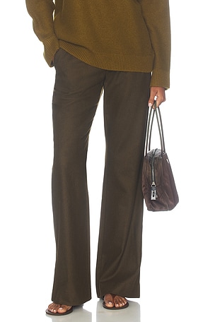 Simone Mid Rise Soft Flannel Flare Pant Vince