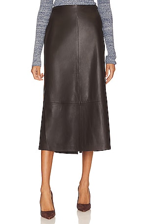 Leather Straight Skirt Vince