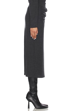 Vince Waist Draped Midi Skirt in Charcoal. Size XS. Also