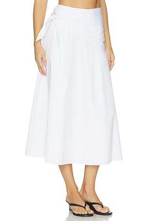 Vince Scarf Tie Skirt in White