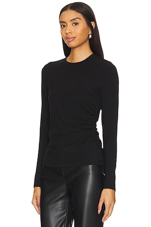 Side Drape Long Sleeve Crew Vince