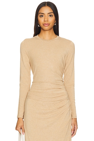 Side Drape Long Sleeve Crew Vince