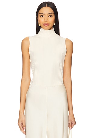 Rib Sleeveless Turtleneck Vince