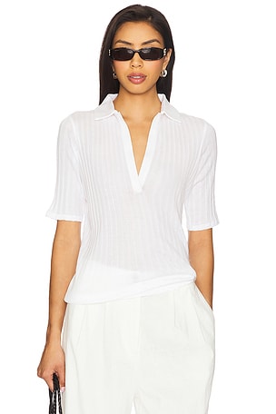 Elbow Sleeve Polo Vince