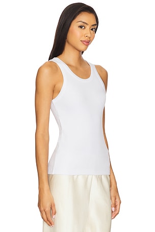 Vince Scoop Neck Tank in White