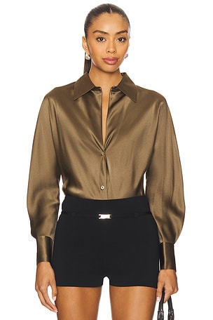 Bias Long Sleeve Blouse Vince