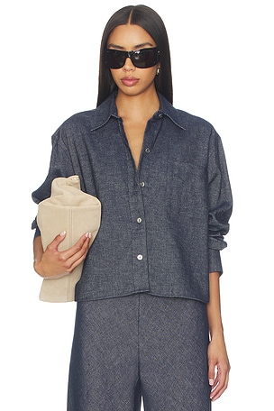 Cropped Long Sleeve Shirt Vince