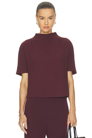 Draped Funnel Neck Top Vince