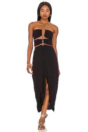 knee length dresses for ladies Vix: Alissa Detail Long Dress (VR252080)  Swimwear World