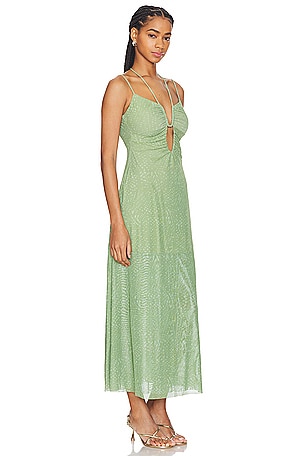 Vix Swimwear Gaia Mina Midi Dress in Green