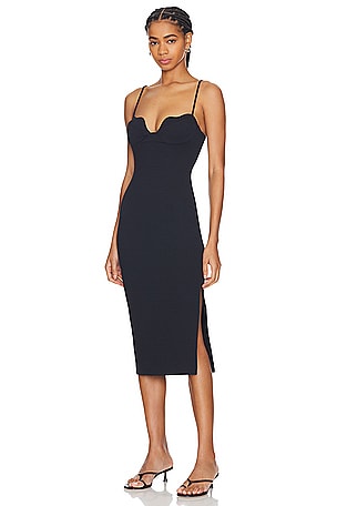 Vix Swimwear Firenze Lou Midi Dress in Black