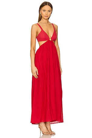 Vix Swimwear Alissa Detail Maxi Dress in Red