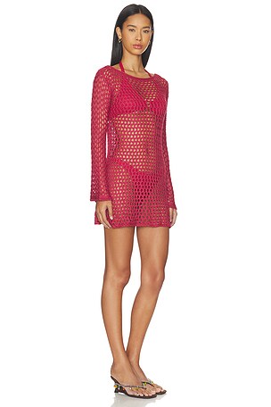 Vix Swimwear Belle Short Cover Up in Red. Size S. Also