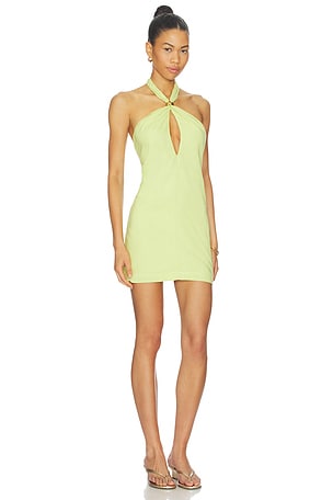 Vix Swimwear Aster Short Dress in Yellow