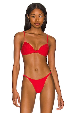 Vix Swimwear Ju Cheeky Bikini Bottom in Red REVOLVE