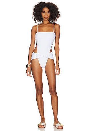 Hunza G Zadie Crinkle Bikini Set in White