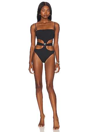 Vix Swimwear Kim One Piece Brazilian Swimsuit in Black REVOLVE
