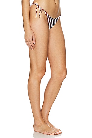 Vix Swimwear Tie Side Cheeky Bikini Bottom in Brown