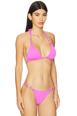 Vix Swimwear Paula Triangle Bikini Top in Fuchsia