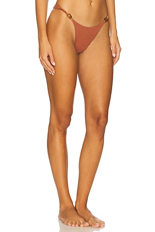 Vix Swimwear Olivia Brazilian Bikini Bottom in Brown