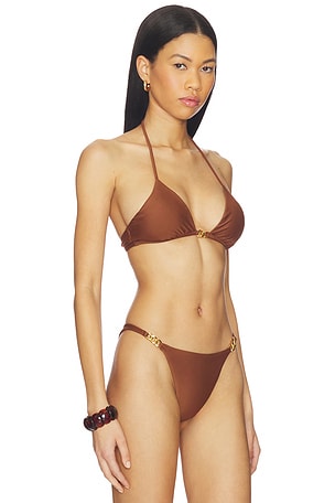 Vix Swimwear Angie Mabel Bikini Top in Brown