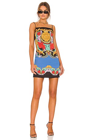 slim fit dress slacks Versace Asymmetric Neck Dress main image 1