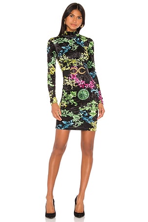 red and pink long sleeve dress Keep It Authentic Pink Floral Embroidered Mini Dress