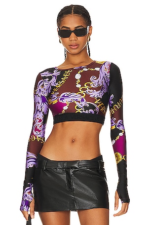 Cropped Tee Versace Jeans Couture