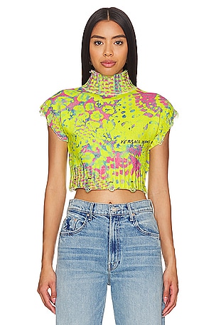 Knit Cropped Top Versace Jeans Couture