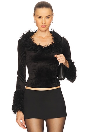 Velvet Top Versace Jeans Couture