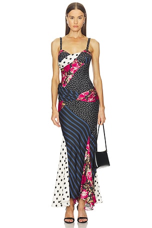 Asymmetric Patchwork Dress Vaillant